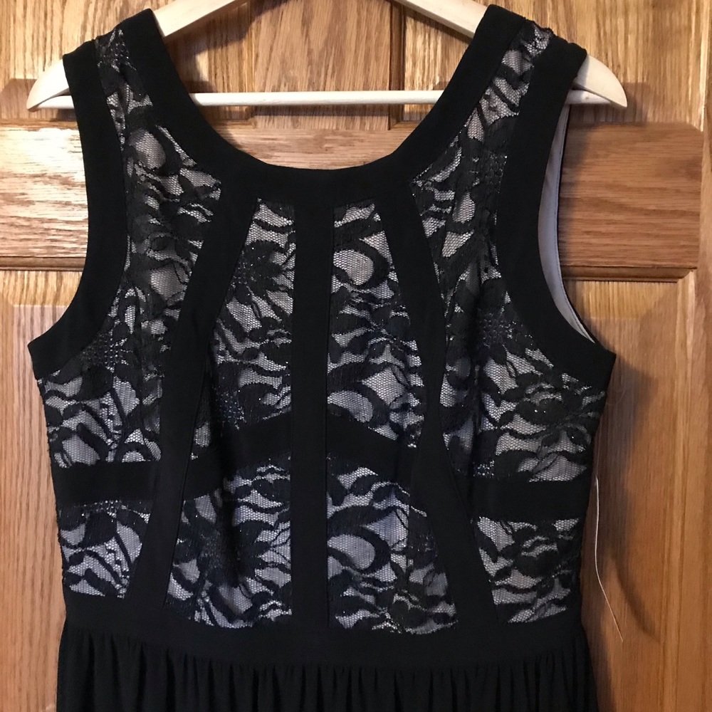 Women’s NWT R&M Richards Black Tan Lace Dress 12 - Picture 4 of 8
